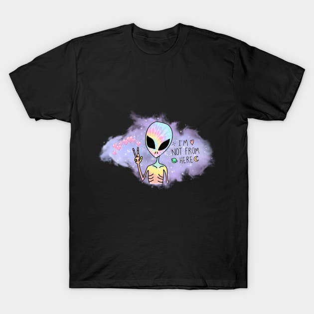 Alien Travels T-Shirt by Kawaii85